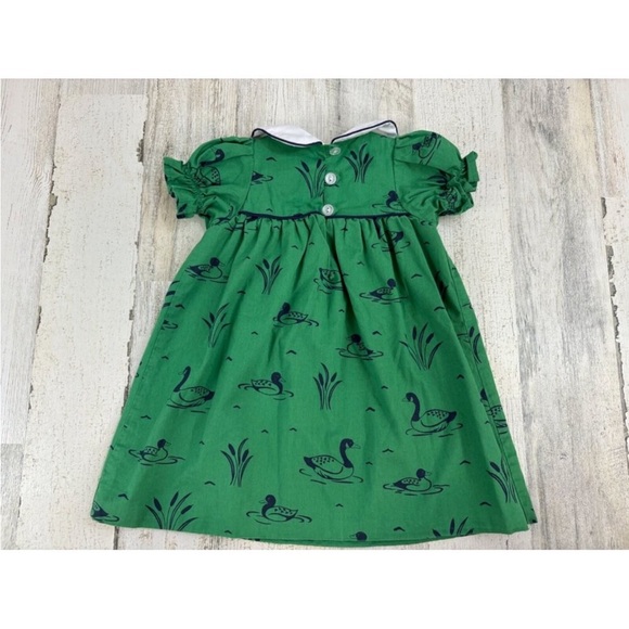 TBBC Quack Quack, Honk Honk Mallard Duck Peter Pan Collar Dress Girl 18-24 Month - Picture 3 of 5